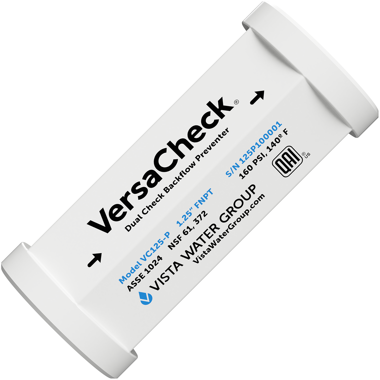 VersaCheck Dual Check Backflow Preventers - VC125-P