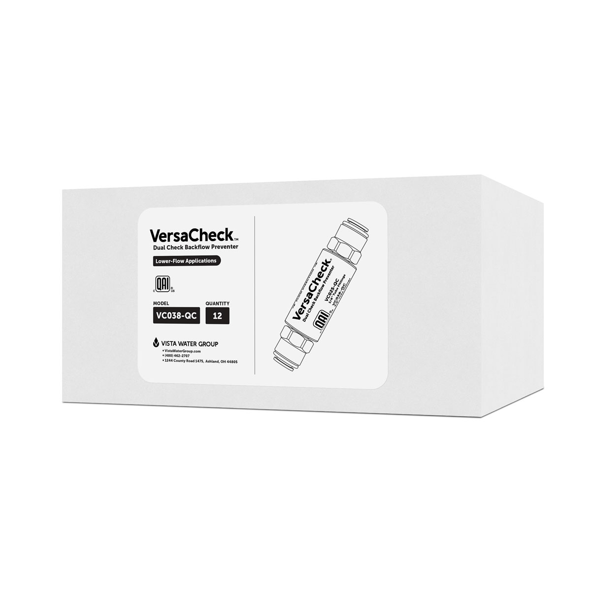 VersaCheck Dual Check Backflow Preventers - VC038-QC - Case