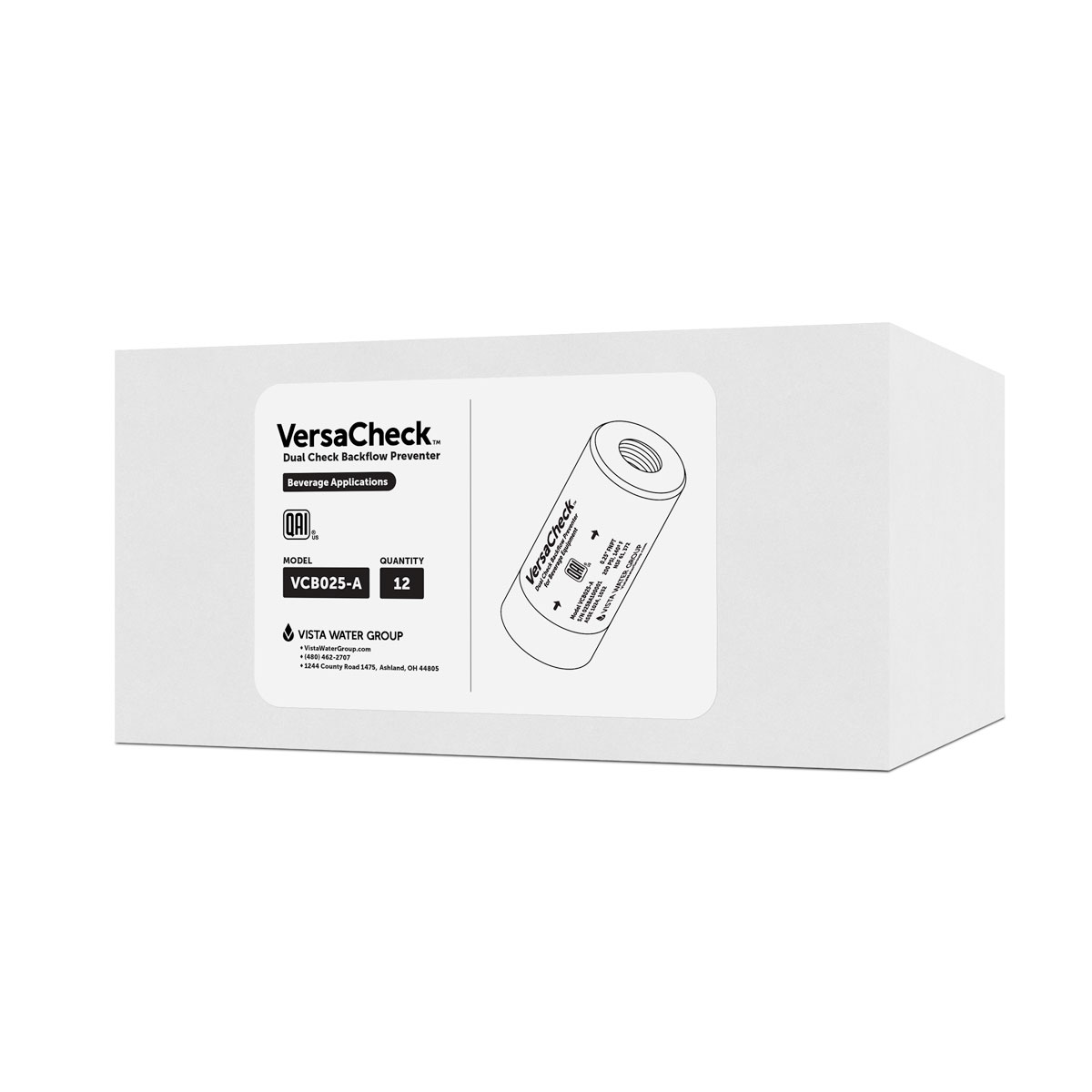 VersaCheck Dual Check Backflow Preventers - VCB025-A Case