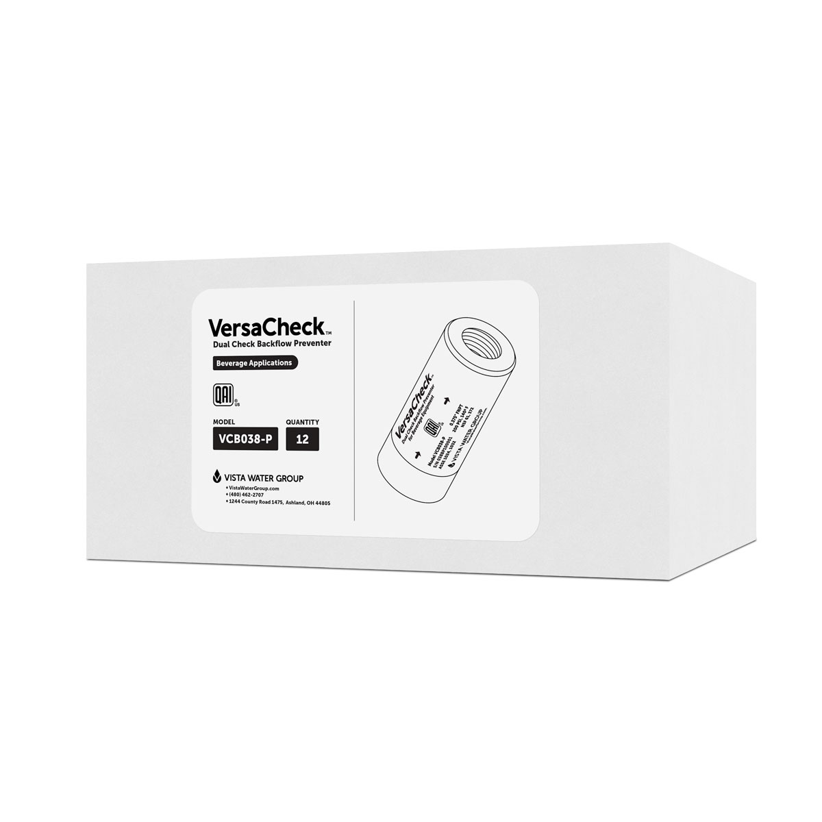 VersaCheck Dual Check Backflow Preventers - VCB038-P Case